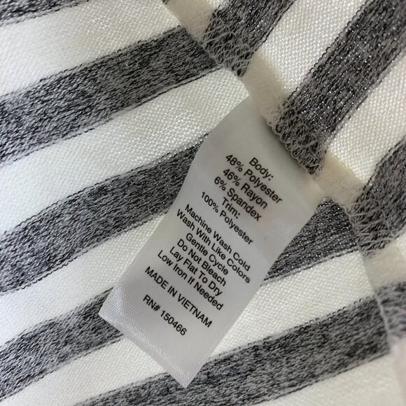 Market & Spruce Dress Gray White Stripe Meg Knit Sleeveless Mini - Picture 5 of 8